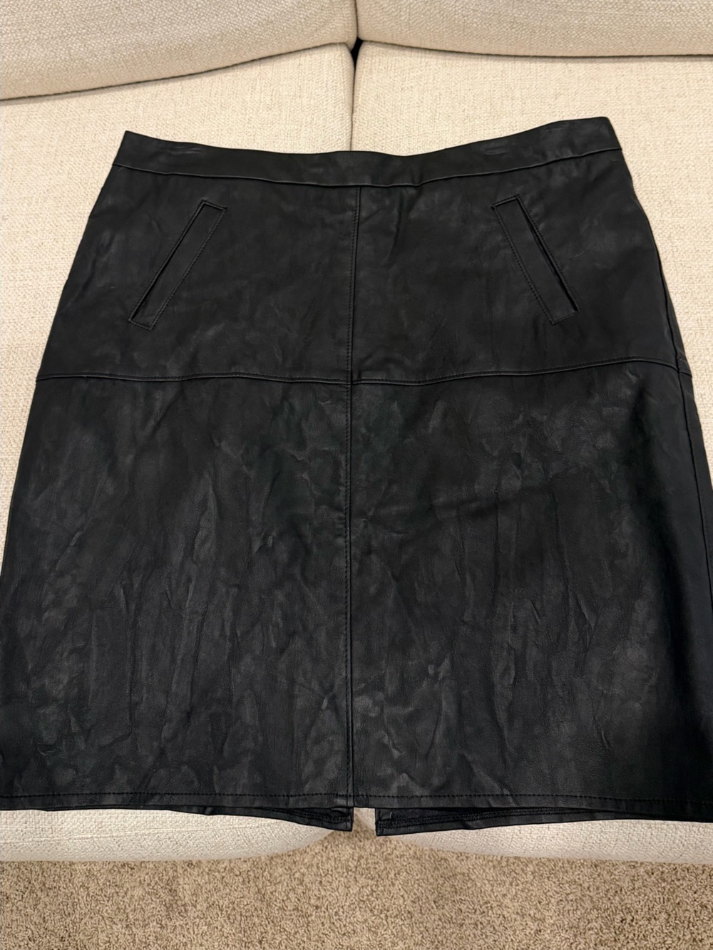 CAbi Faux Leather Pencil Skirt